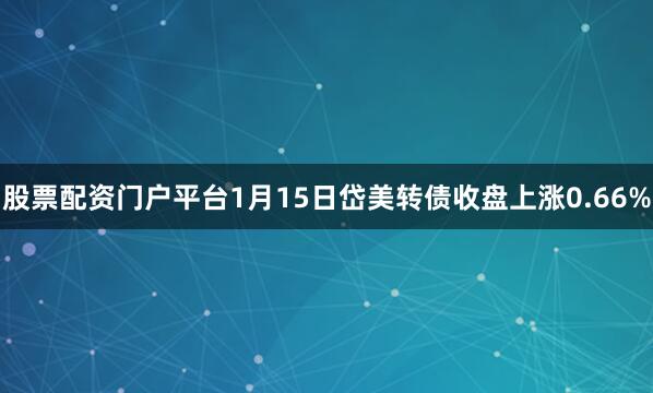 股票配资门户平台1月15日岱美转债收盘上涨0.66%