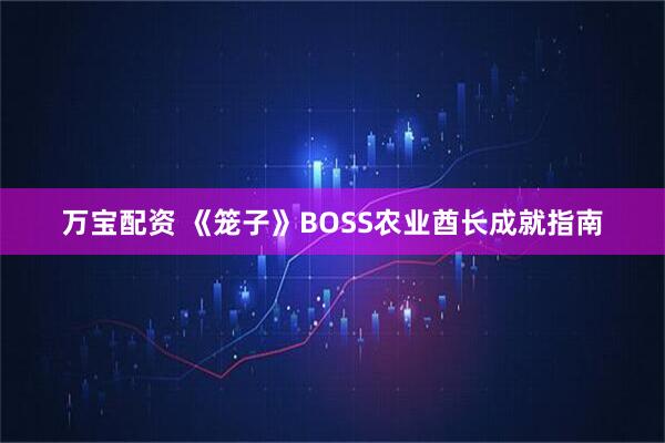 万宝配资 《笼子》BOSS农业酋长成就指南